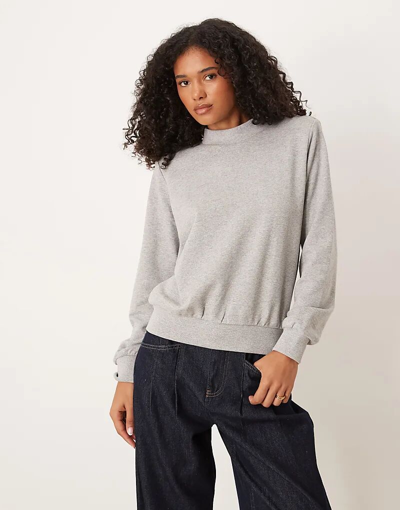 

Толстовка с наплечниками ASOS DESIGN серого меланжевого цвета