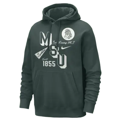 

Худи Nike Michigan State Club, цвет Pro Green/Summit White