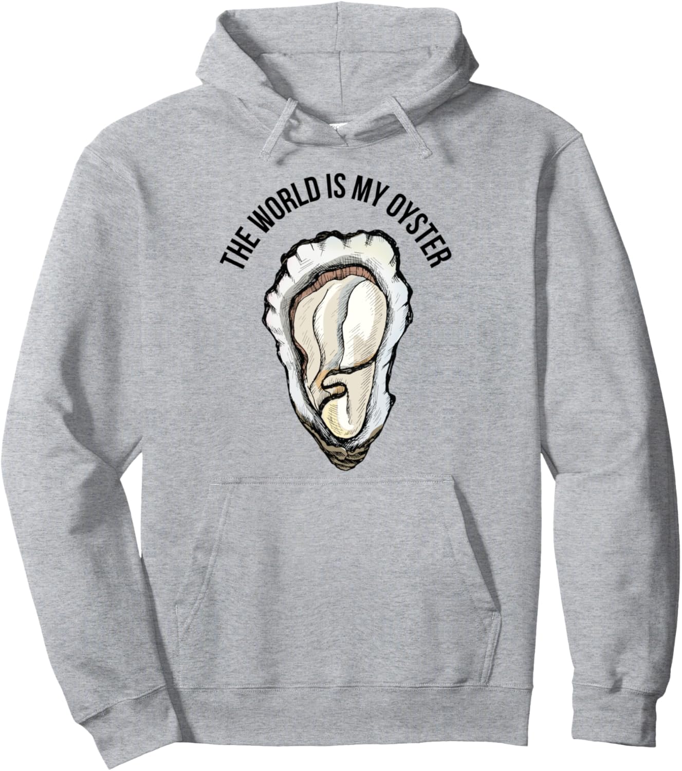 

Худи World Is My Oyster The World Is My Oyster Funny Apparel Co, серый