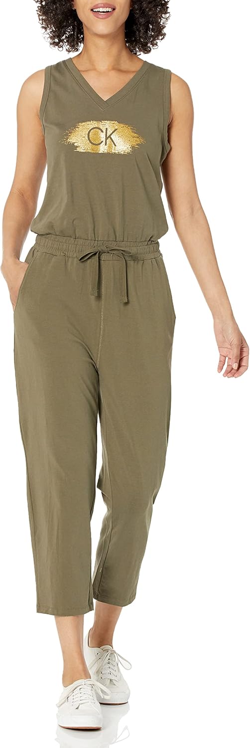 

Женский дизайнерский комбинезон с логотипом Calvin Klein, на шнурке, Caper Multi