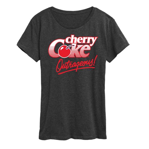 

Женская футболка Cherry Coke с дерзким принтом Licensed Character, серый