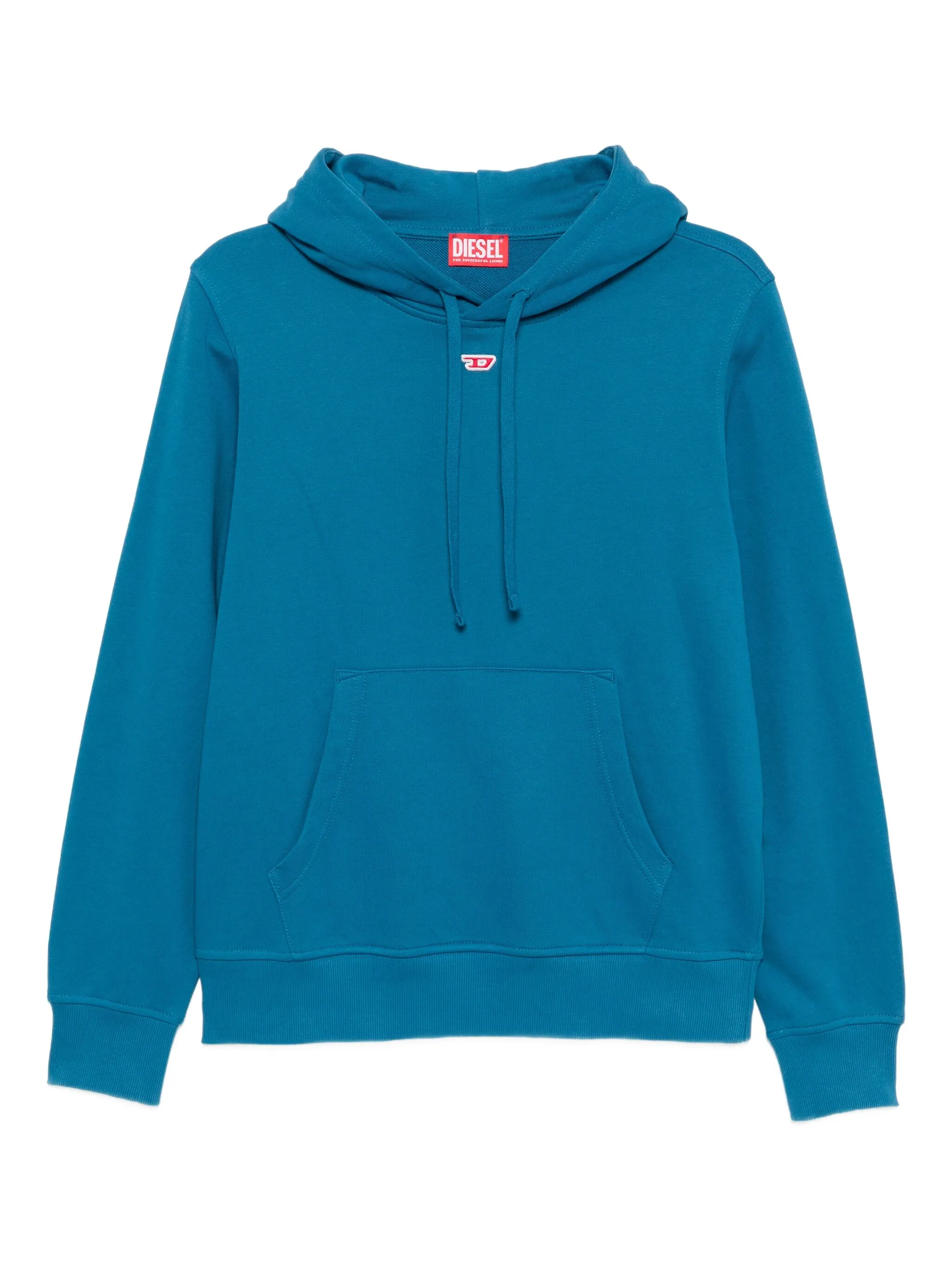 

Худи с нашивкой-логотипом Diesel, синий