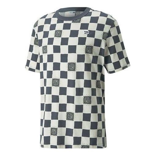 

Футболка downtown aop tee 'white blue' Puma, белый