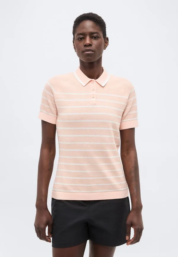 Полосатая рубашка-поло ultimate365+ Adidas Golf, Pink