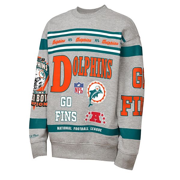 Свитшот Youth Miami Dolphins с принтом Mitchell & Ness — фото 3