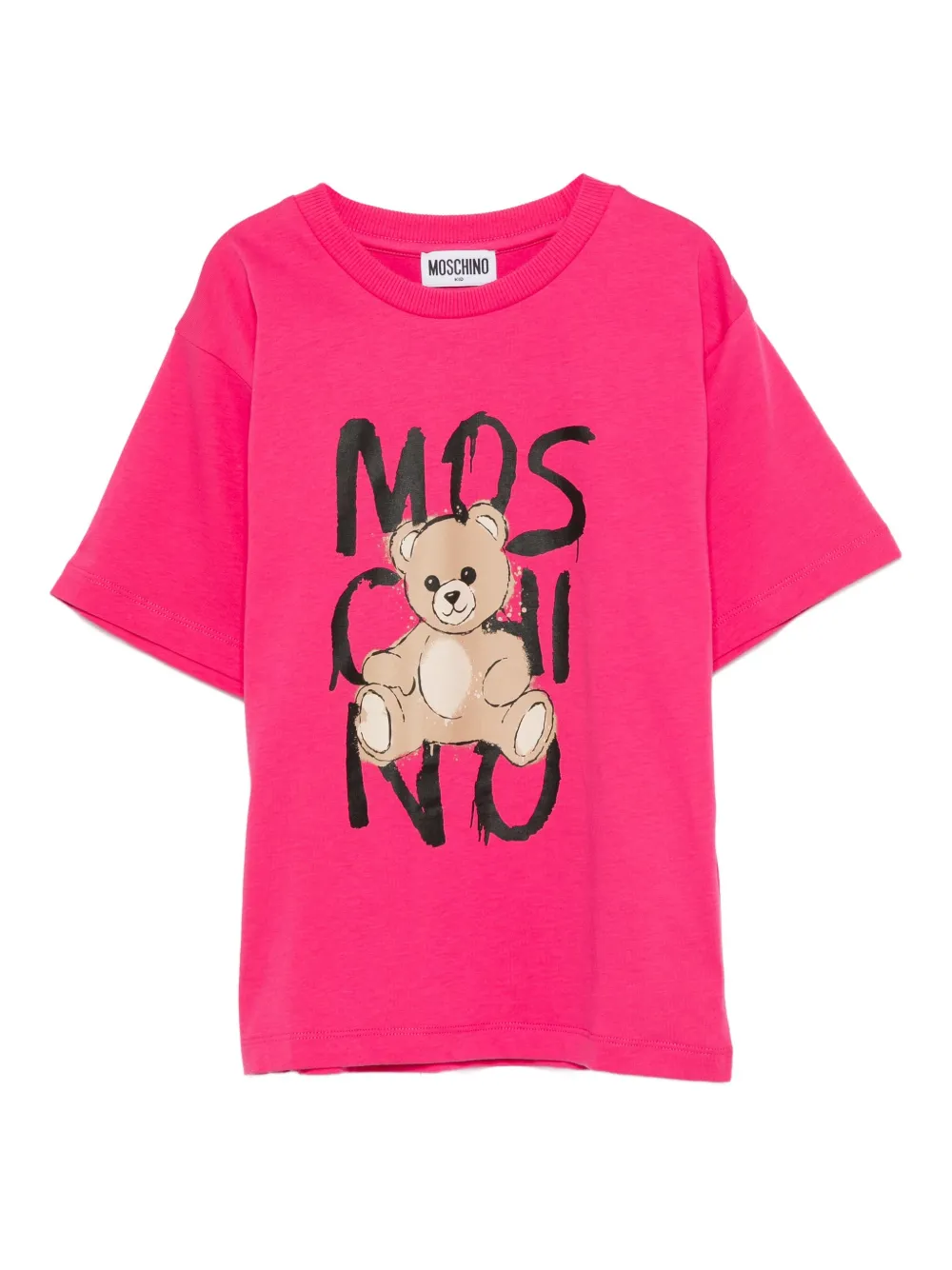 

Футболка с принтом Teddy Bear Moschino Kids, розовый