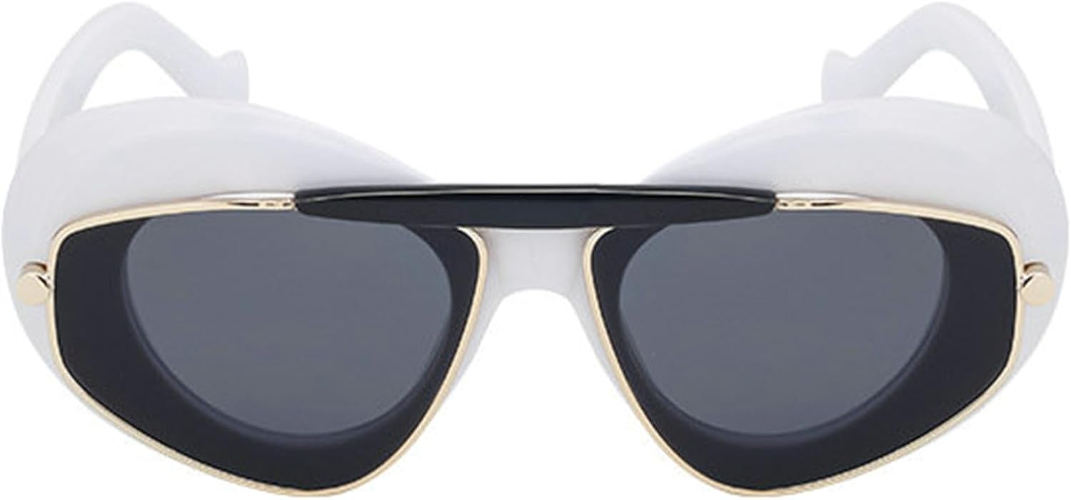 

Willochra Сексуальные круглые солнцезащитные очки в стиле панк Y2K для женщин, 2024 год, роскошные винтажные солнцезащитные очки для женщин, двойная оправа, защита от УФ-излучения UV400, C8