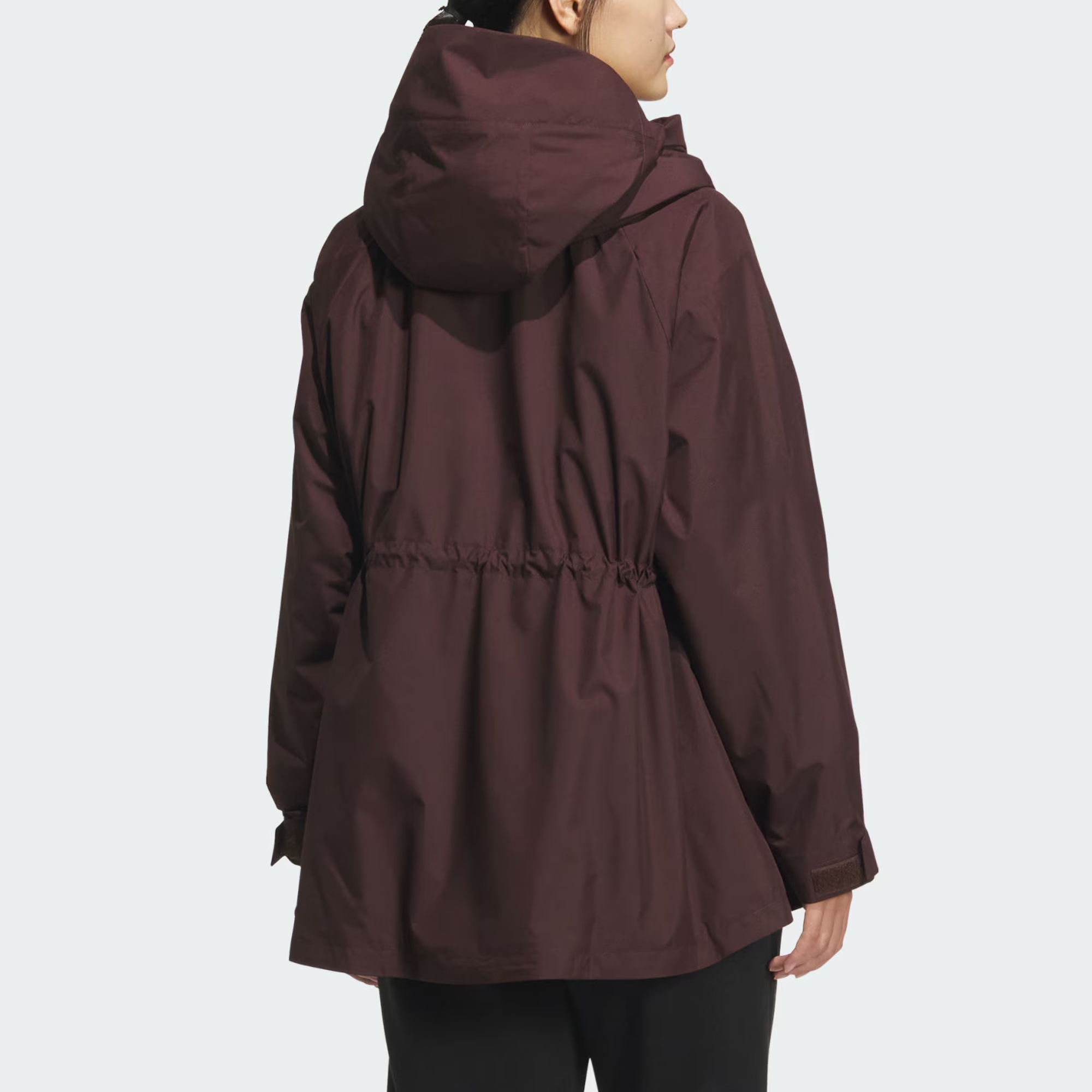 Удлиненная тканая куртка women's Adidas, темно-коричневый/белый — фото 3