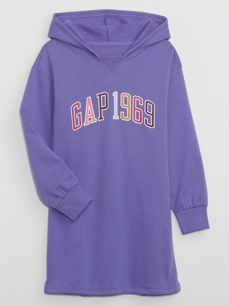 

Детское платье-толстовка с логотипом Gap, фиолетовый