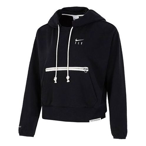 

Свитер embroidered logo big pocket short sports hoodie black Nike, черный