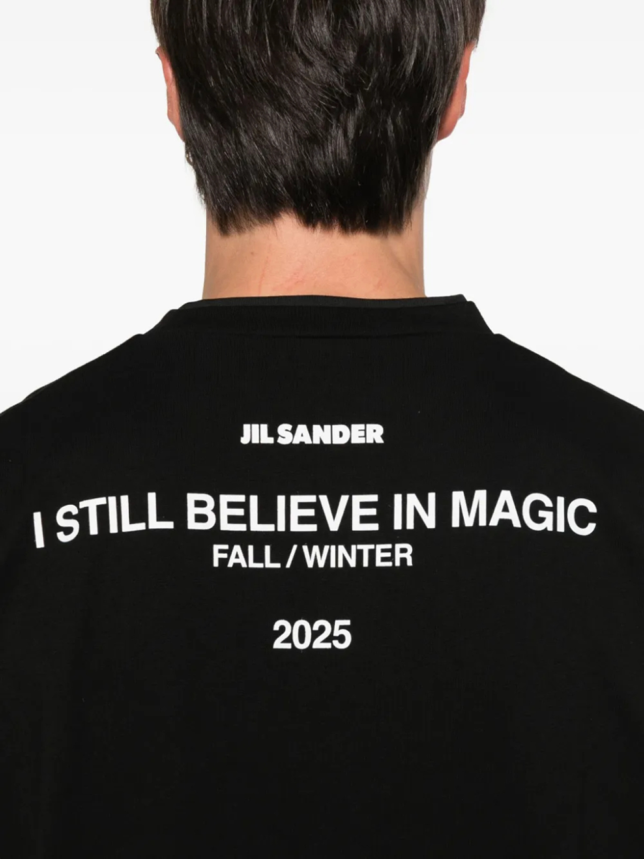 Футболка Jil Sander из многослойного хлопка, черный — фото 4