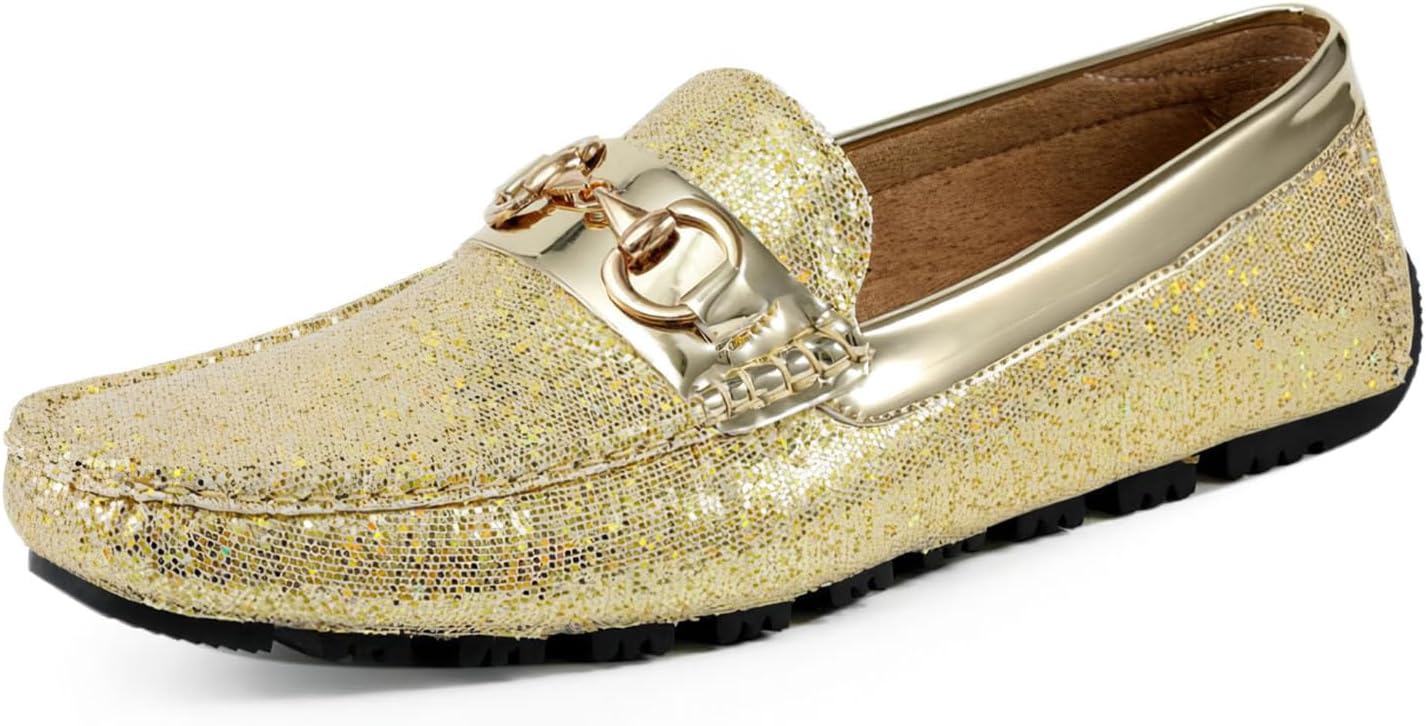 

Мокасины Amali, искусственная кожа с эмалевой пряжкой в виде упряжи и мягкой подкладкой, золотой