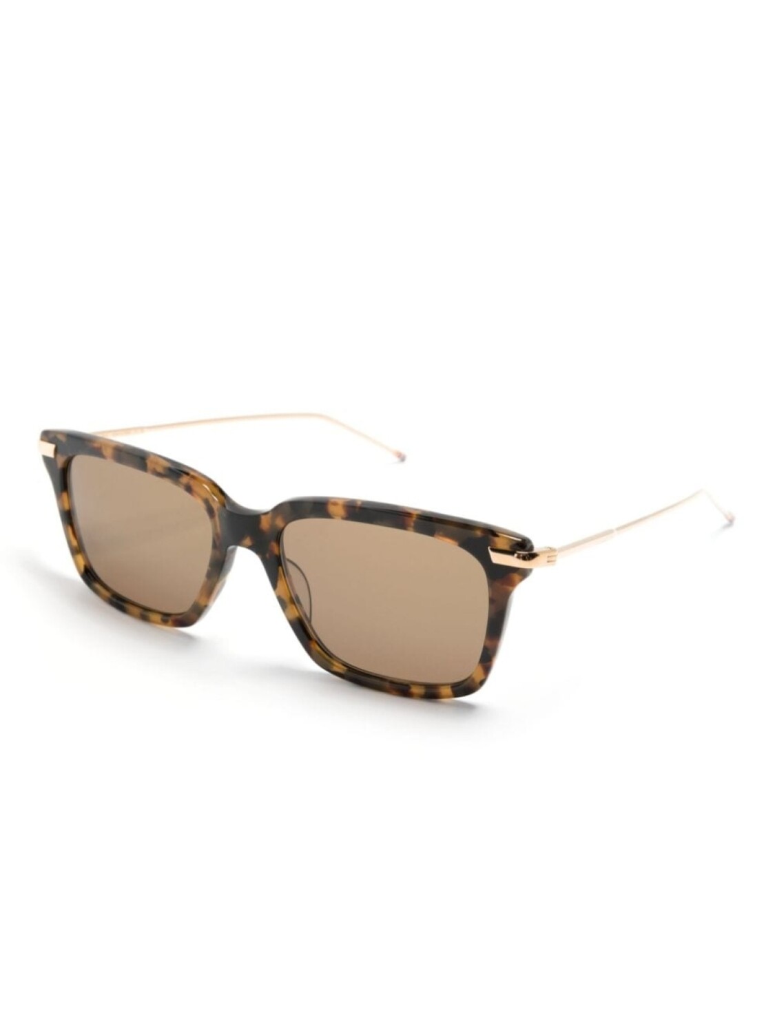 

Thom Browne Eyewear солнцезащитные очки в квадратной оправе, коричневый