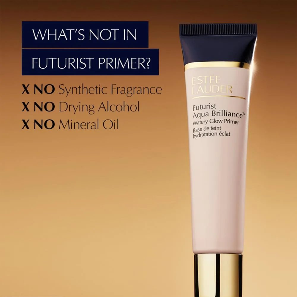 Праймер для макияжа Estée Lauder Futurist Aqua Brilliance Watery Glow с гиалуроновой кислотой для тройного увлажнения — фото 4