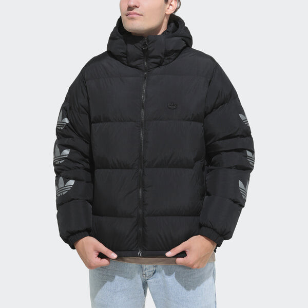 Пуховик adidas originals Stay Warm Athleisure Casual Sports Down Jacket Black, черный — фото 4