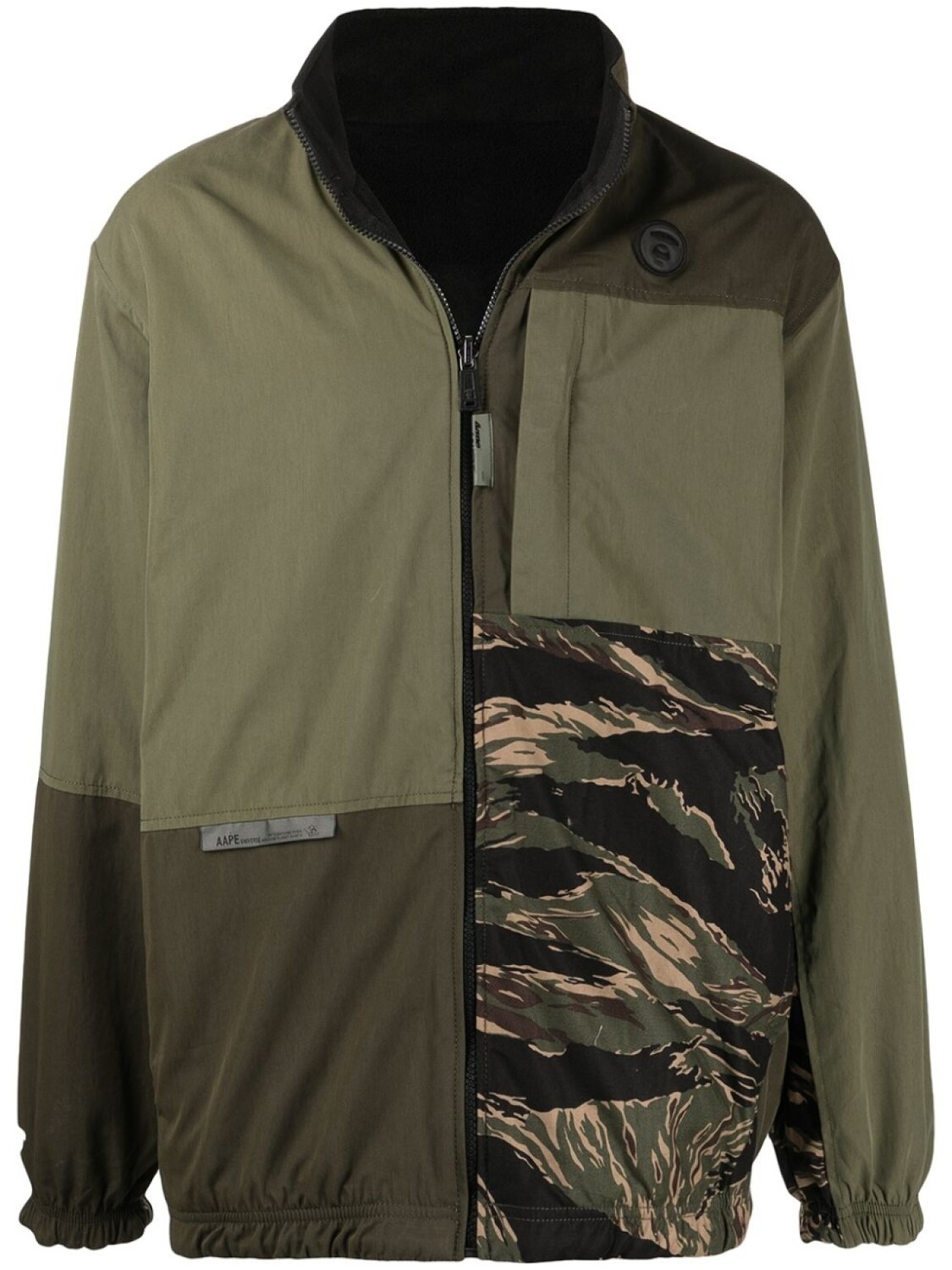 

AAPE BY *A BATHING APE бомбер с нашивкой-логотипом, зеленый