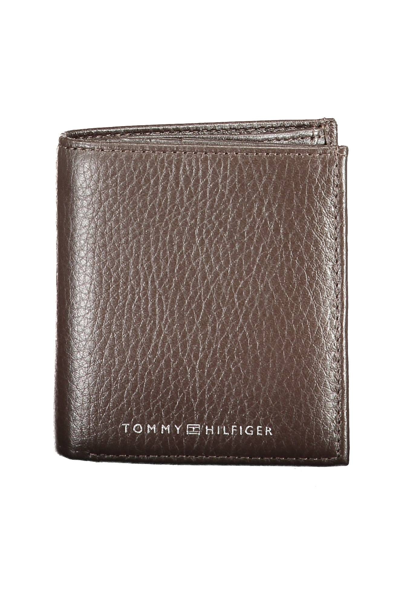 

Коричневый кожаный мужской кошелек Tommy Hilfiger