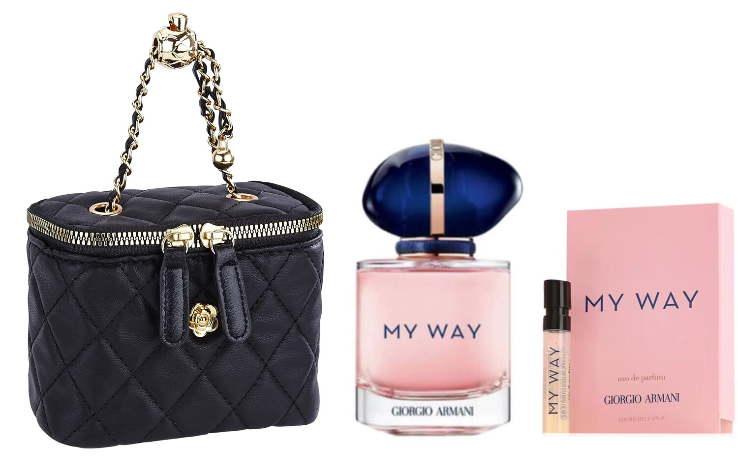 Набор парфюмерной воды Giorgio Armani My Way + миниатюра + косметичка, 50 мл