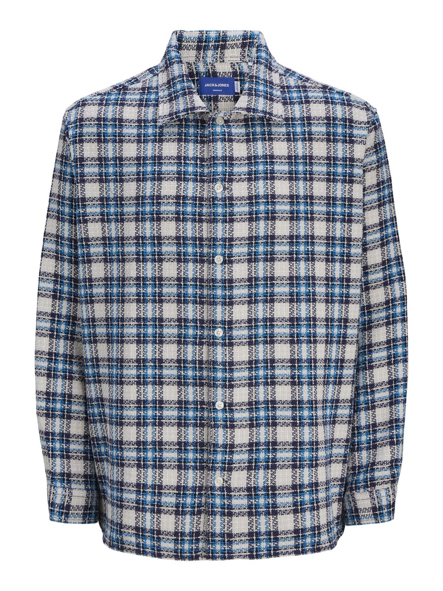 

Рубашка на пуговицах классического кроя JACK & JONES, синий/темно-синий