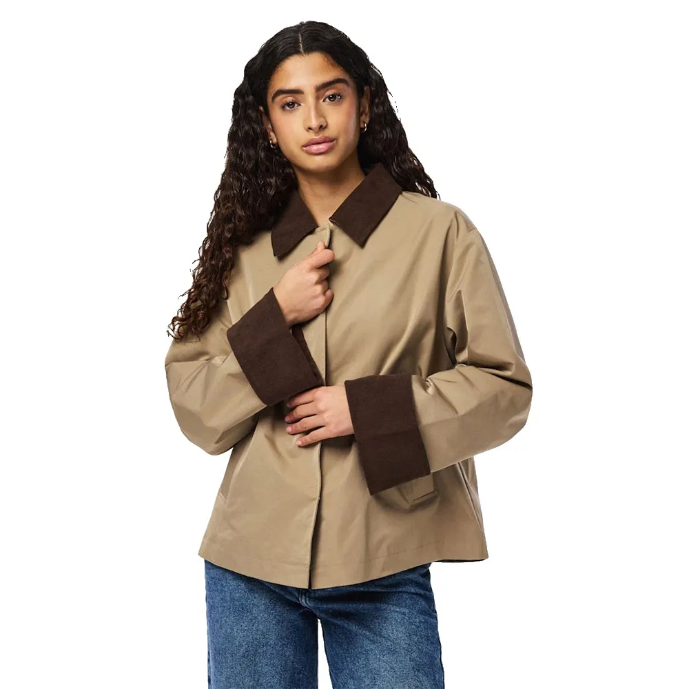 

Короткая легкая куртка Pieces Jorma, коричневый