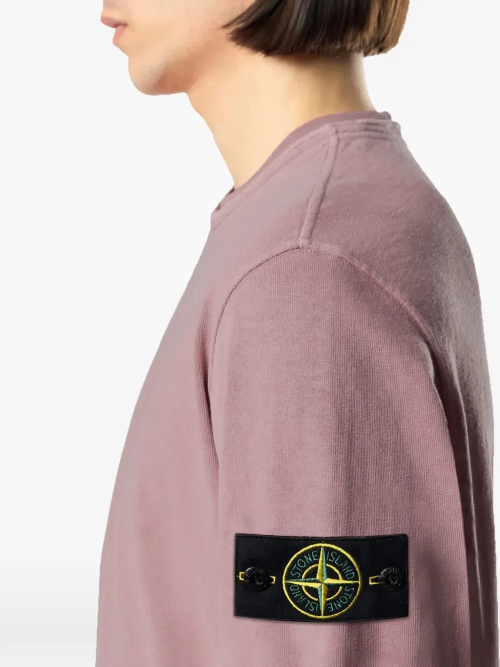 Толстовка с нашивкой с логотипом Stone Island, фиолетовый — фото 4