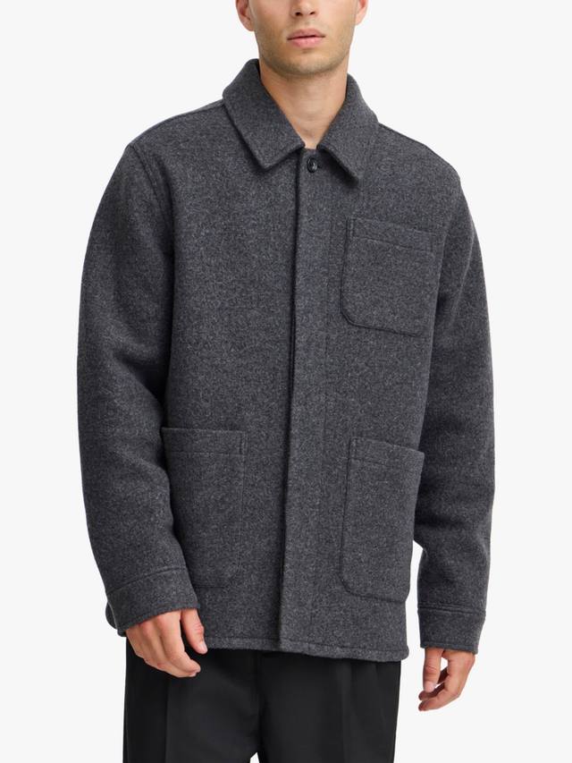 

Утепленная куртка Carl из смесовой шерсти Casual Friday, Dark Grey