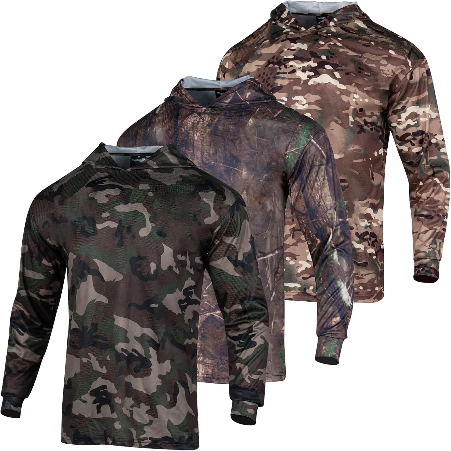 

Куртка-толстовка Camo 3pcs с капюшоном для охоты и рыбалки WISIGO