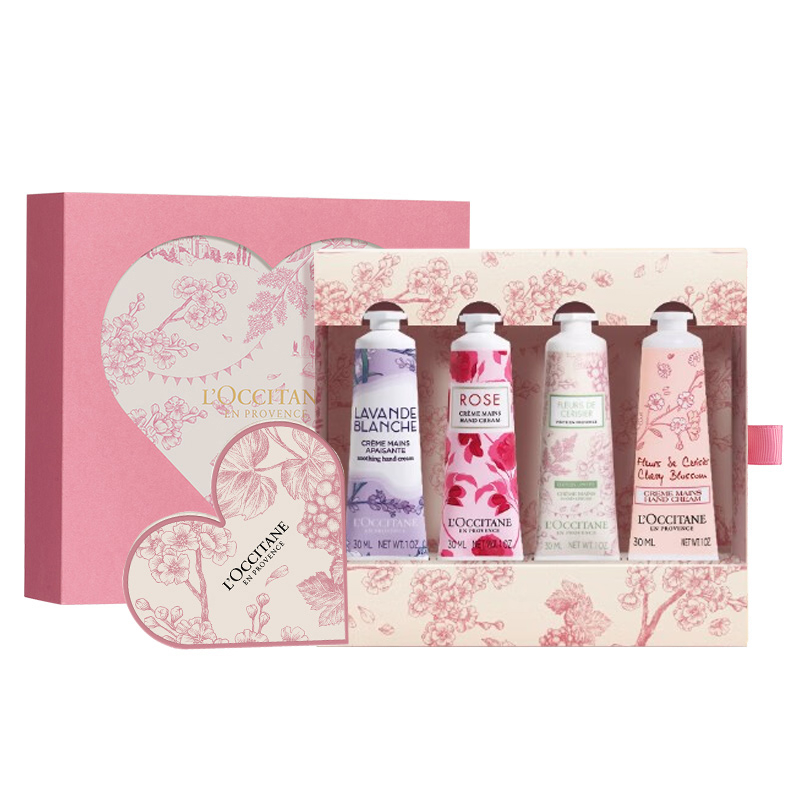 

Крем для рук вишневый цвет ши роза питательный увлажняющий для мужчин и женщин LOCCITANE, [зеленый Cherry Blossom]Hand Cream 4-Piece Set