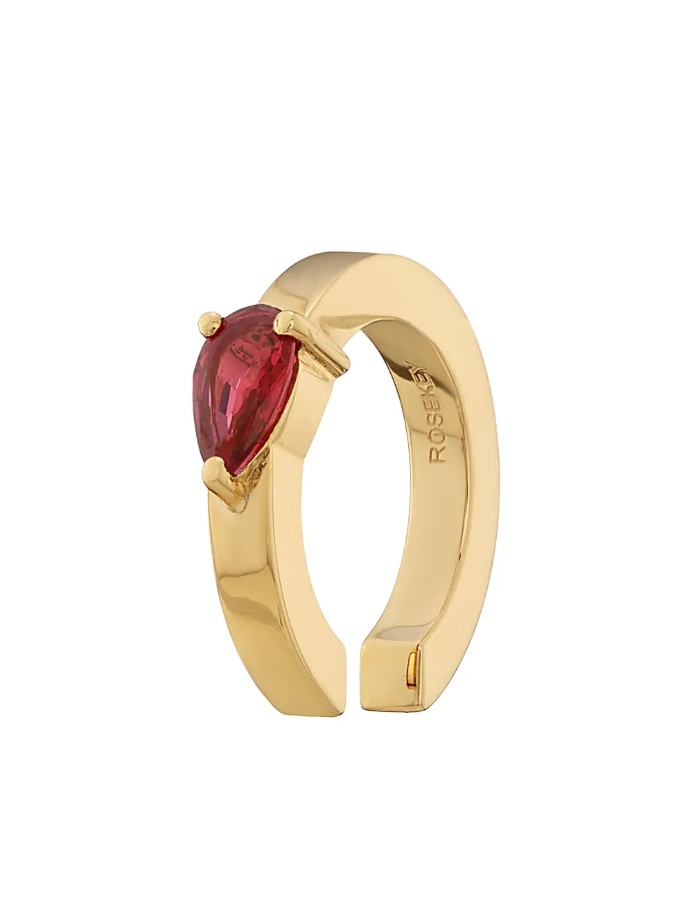 

Серьга-кафф из 18-каратного розового золота с рубином ROSEKEY, золотой