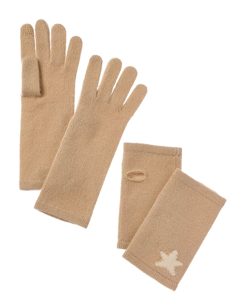

Перчатки Hannah Rose Mini Star Intarsia 3-в-1 из кашемира