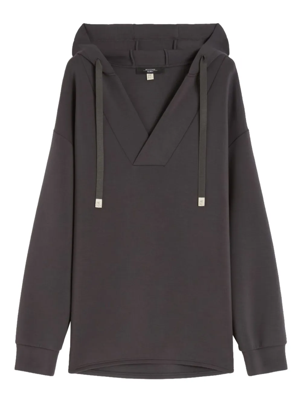 

Худи с v-образным вырезом Weekend Max Mara, серый
