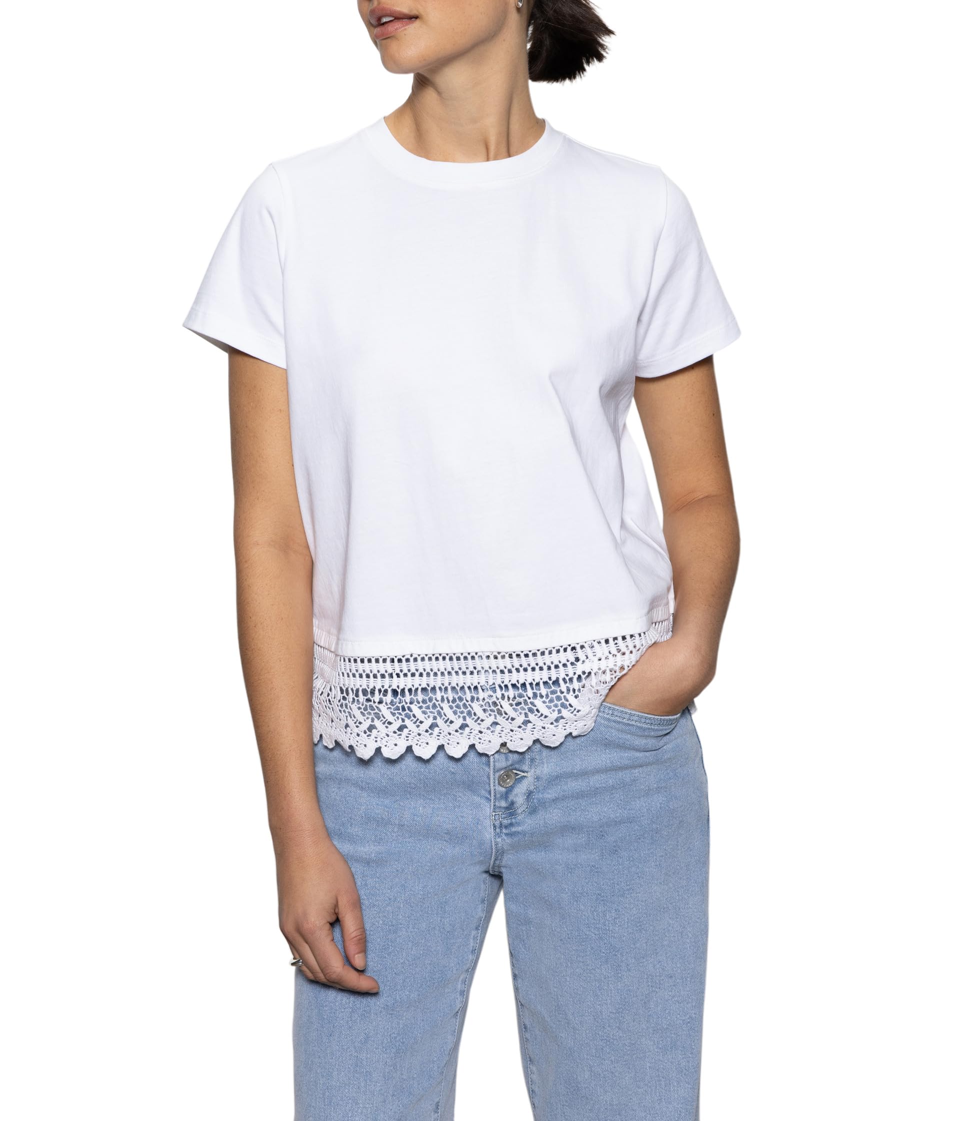 

Футболка Sanctuary Lace Remix Tee, белый