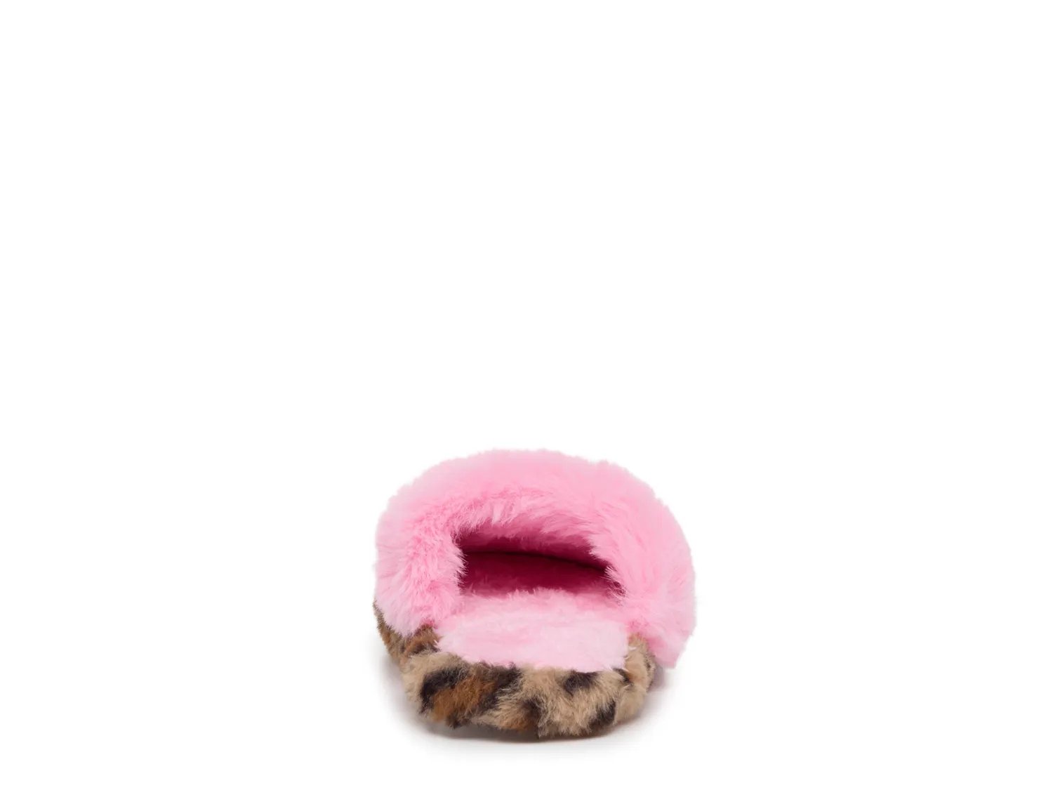Тапочки OMG Accessories Leopard Gem Plush Slipper - Kids', коричневый/бежевый леопардовый принт — фото 4