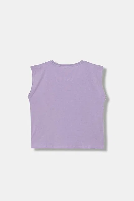 Футболка с коротким рукавом с надписью United Colors of Benetton, фиолетовый — фото 2
