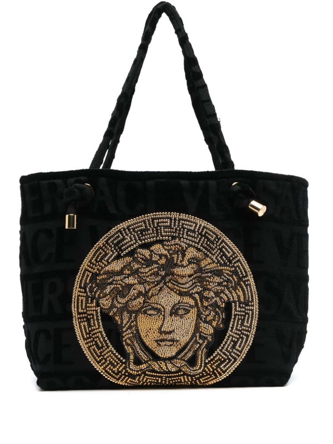 

Versace сумка-тоут с декором Medusa, черный