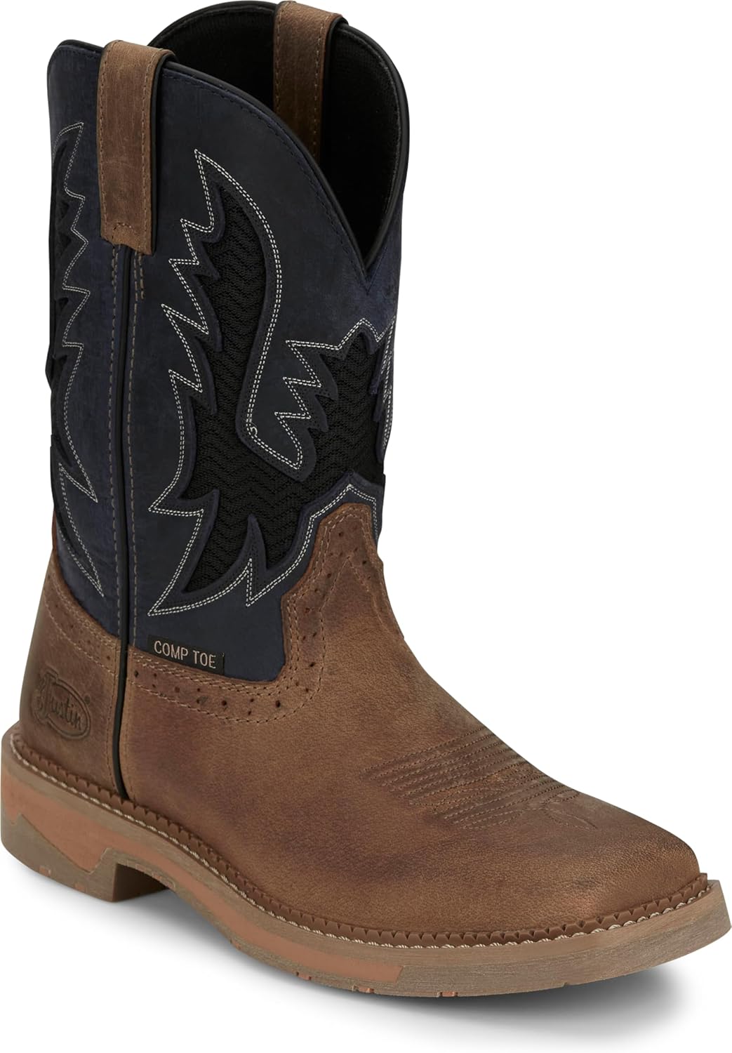 

Мужские промышленно-строительные ботинки Justin Work Bolt 11 с композитным носком, сертификация EH, устойчивые к маслу и скольжению, ASTM F2413, для цементного строительства, Peanut Tan