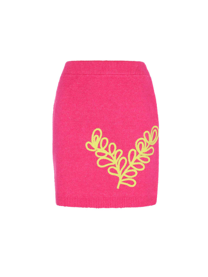 

Женская юбка розового и лаймового цвета IZIA