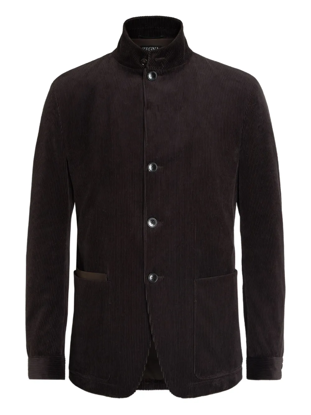 

Куртка из вельвета на пуговицах Zegna, коричневый