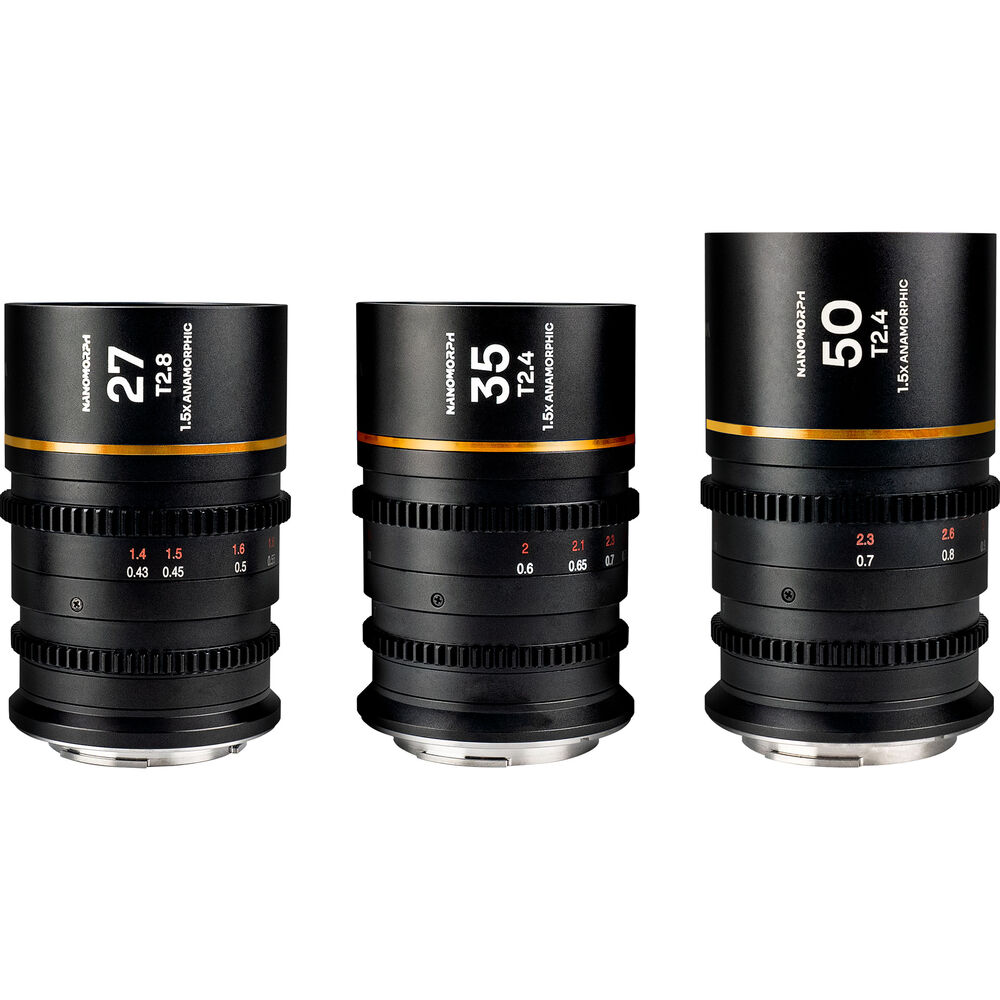 

Комплект из 3 анаморфотных объективов Venus Optics Laowa Nanomorph S35 Prime (Leica L, Amber Flare)