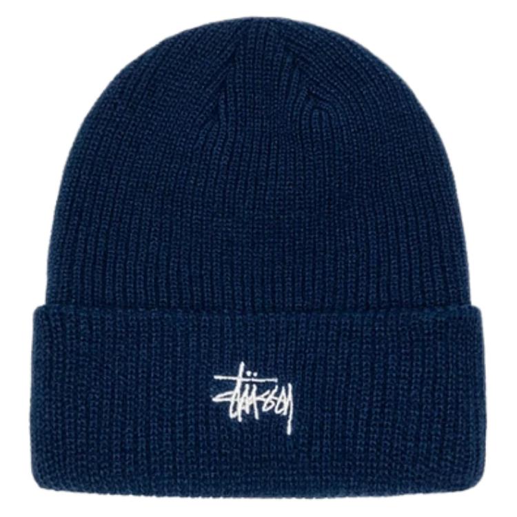 

Stussy Простая манжетная шапка, Dark Blue