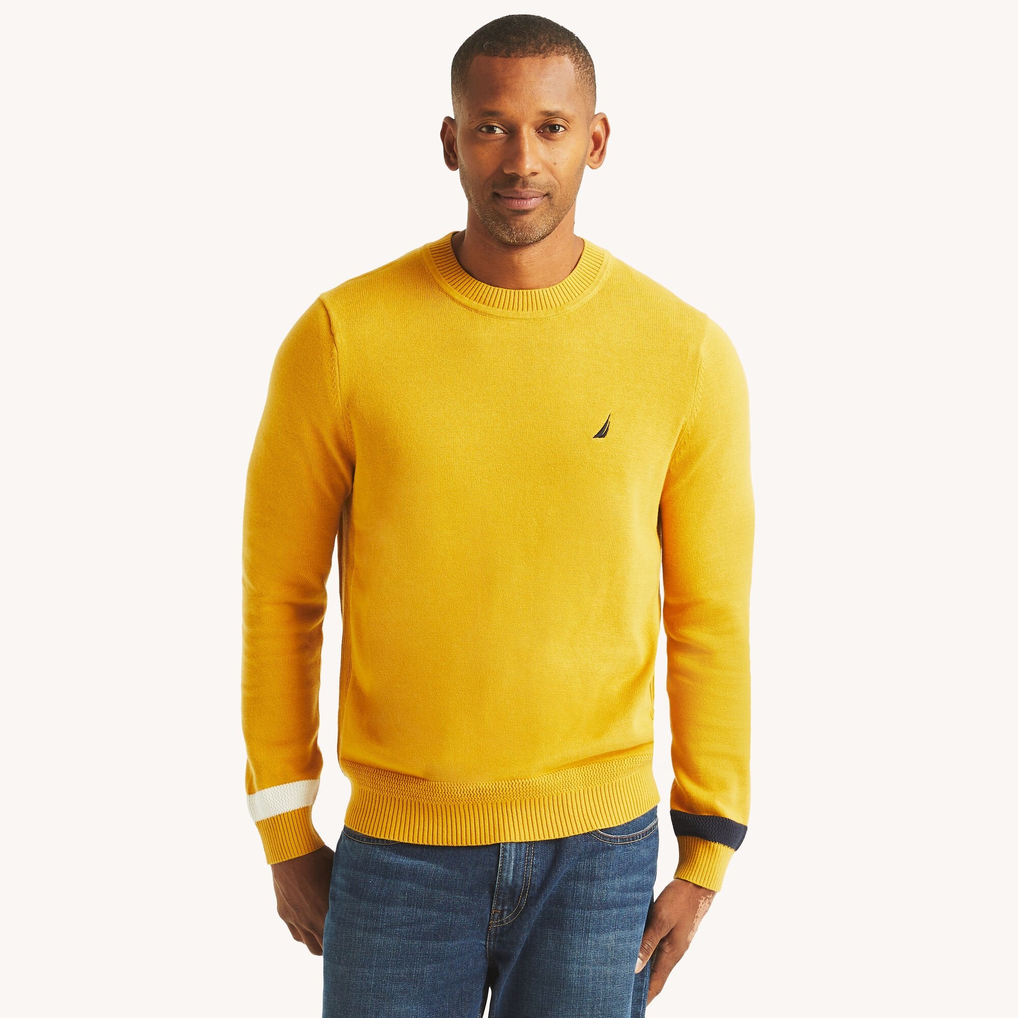 

Мужской свитер с круглым вырезом Nautica, цвет gold star