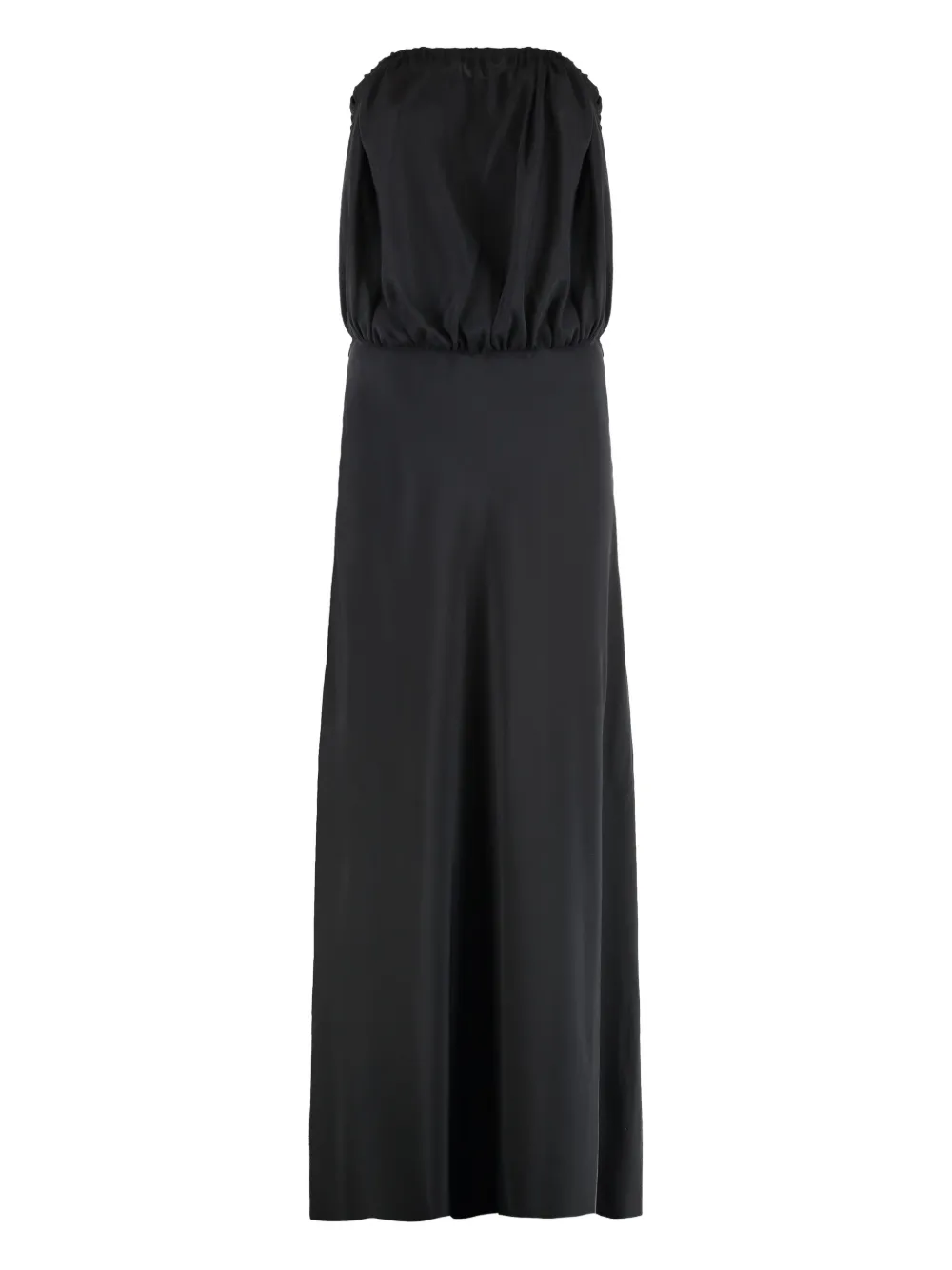 

Длинное платье с драпировкой Silvia Marinella Piccinno, черный