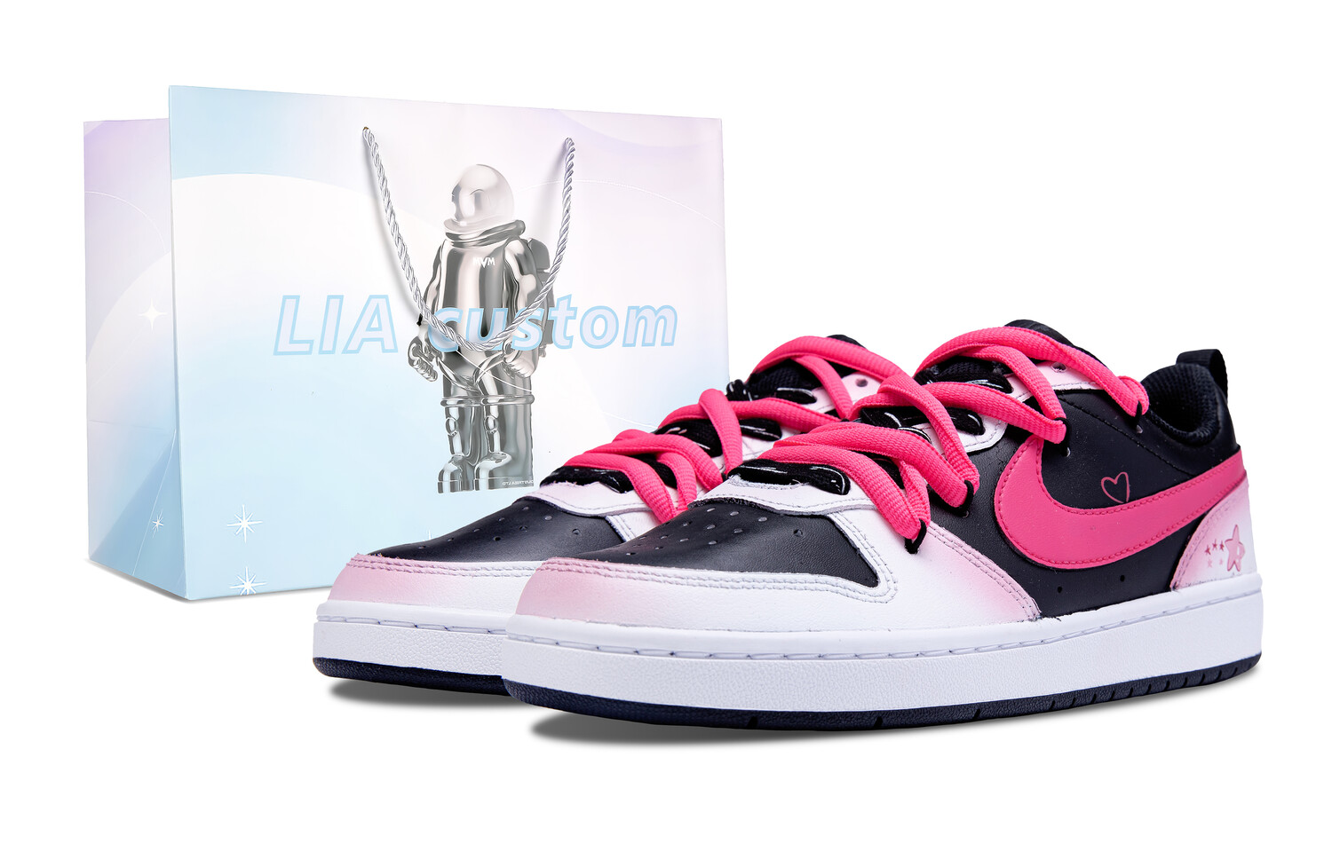 

Кроссовки Nike Court Borough Skateboard Shoes Women's Low-Top Pink, Черный, Кроссовки Nike Court Borough Skateboard Shoes Women's Low-Top Pink