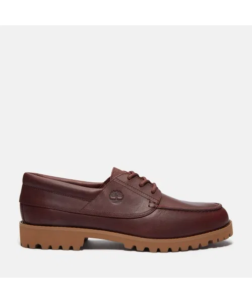 Мужские кожаные мокасины Timberland Authentic Light бордовые
