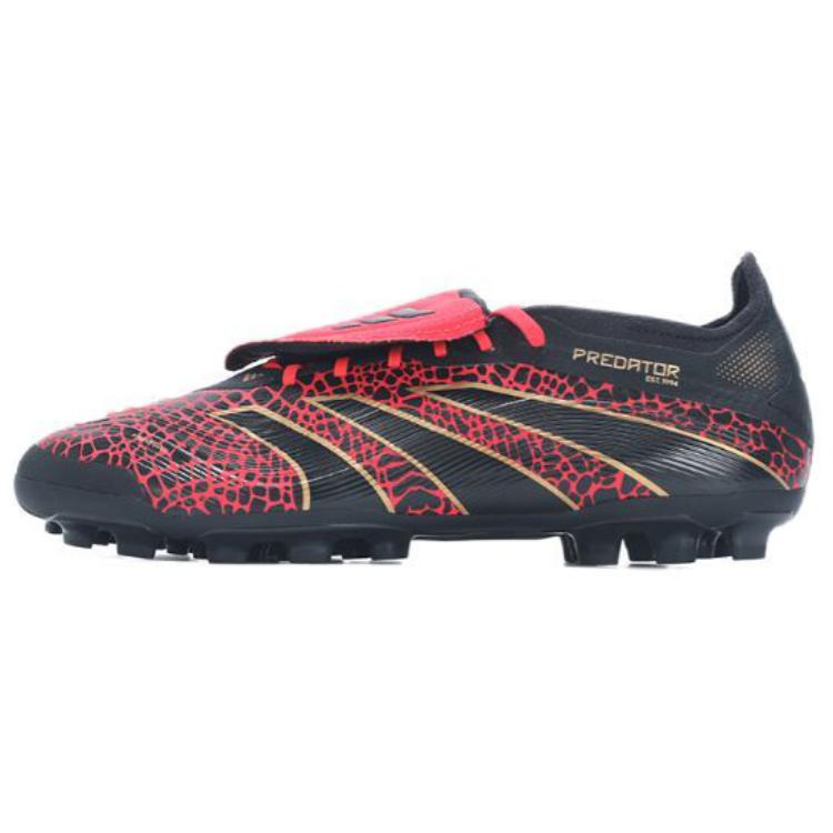 Adidas Футбольные бутсы PREDATOR ELITE с противоскользящим покрытием, износостойкие, унисекс, черно-красные