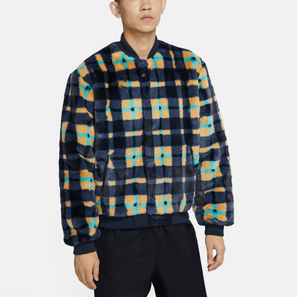 Куртка Nike SB Dunk High x Concepts Crossover Skateboard Sports Plush Plaid Jacket Asia Edition Colorblock Yellow, желтый — фото 4