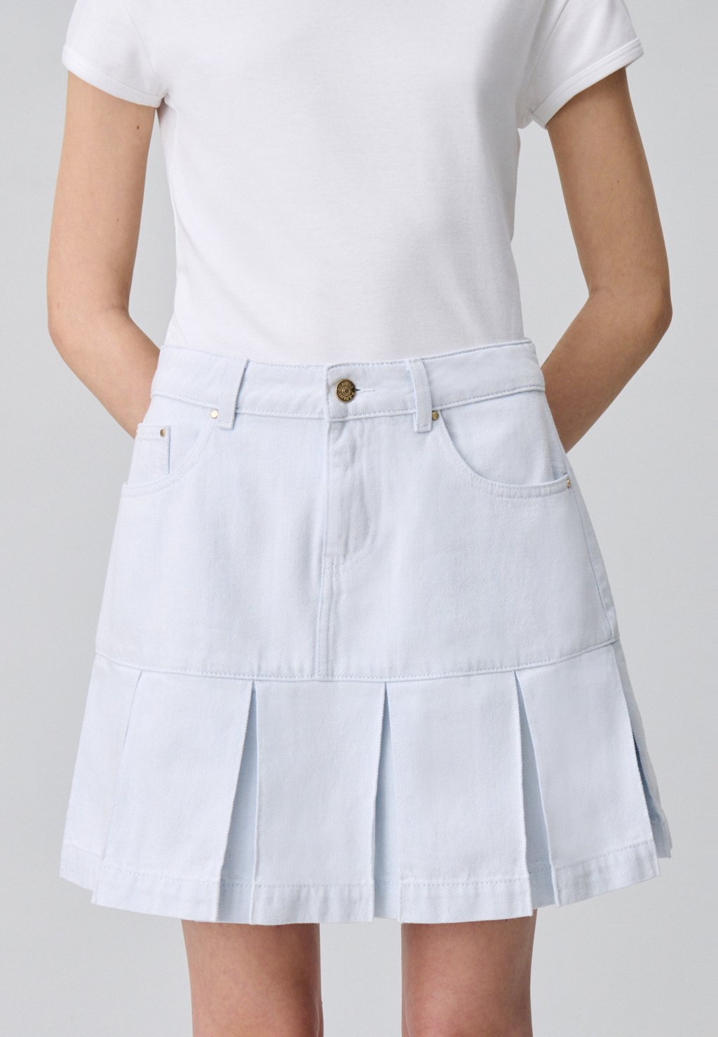 

Юбка плиссированная SALAMANDRE Claudie Pierlot, цвет Denim Very Light Blue