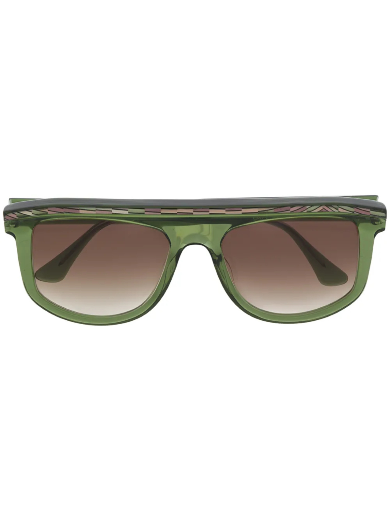 

Солнцезащитные очки в массивной оправе Thierry Lasry, зеленый