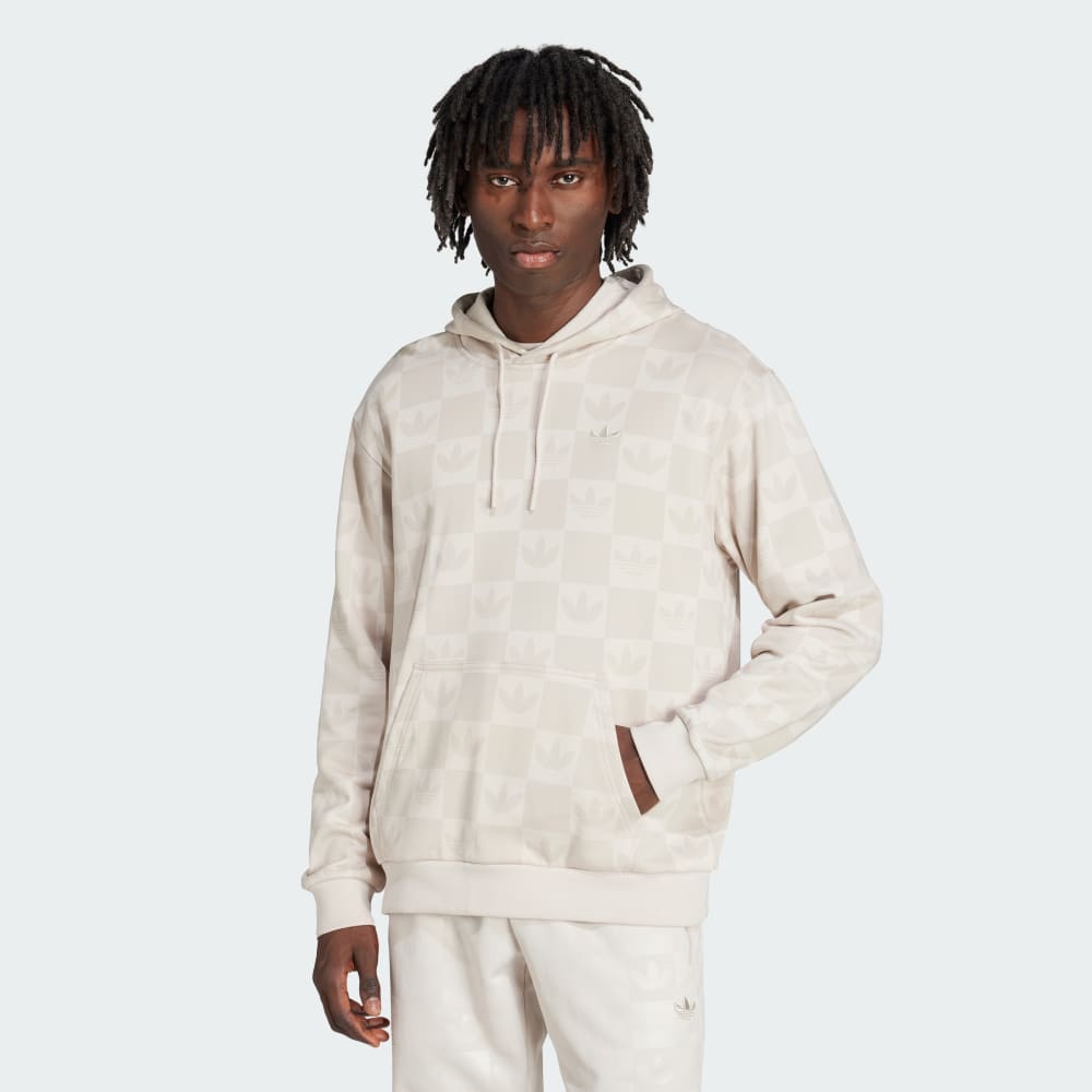 

Худи Adidas Monogram All Over Print Loose Hoodie, цвет Bliss