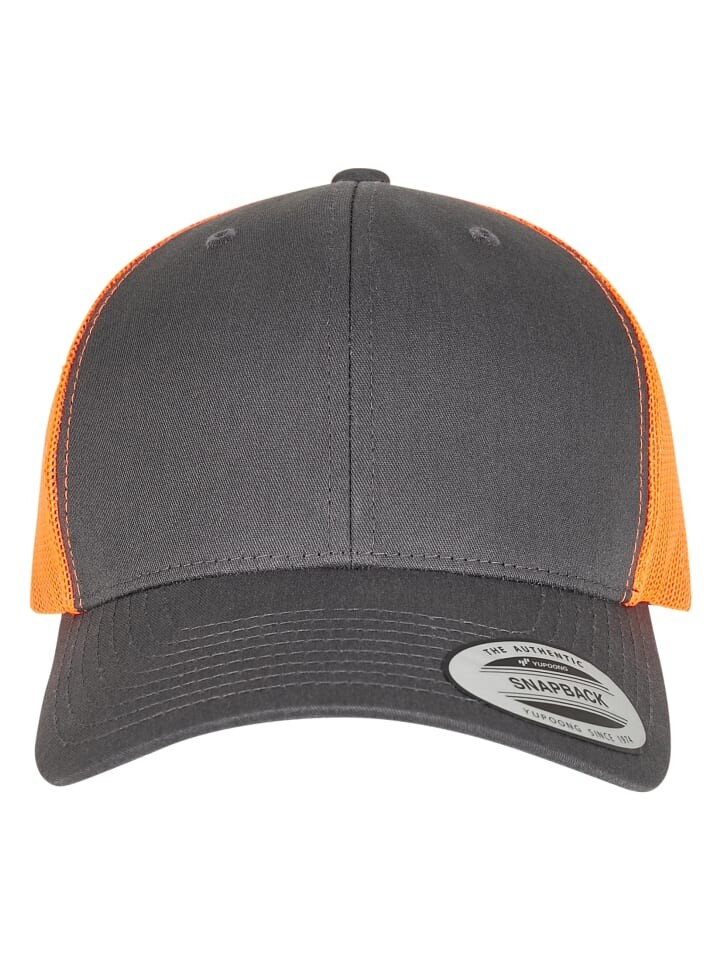 

Бейсболка Flexfit Trucker, цвет charcoal/neon orange